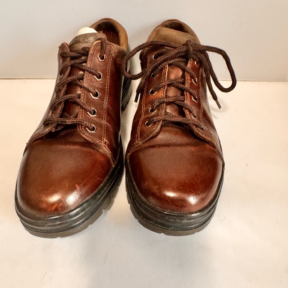 Timberland Mens Shoe 11M Brown Leather Derby Work Casual Business 69080